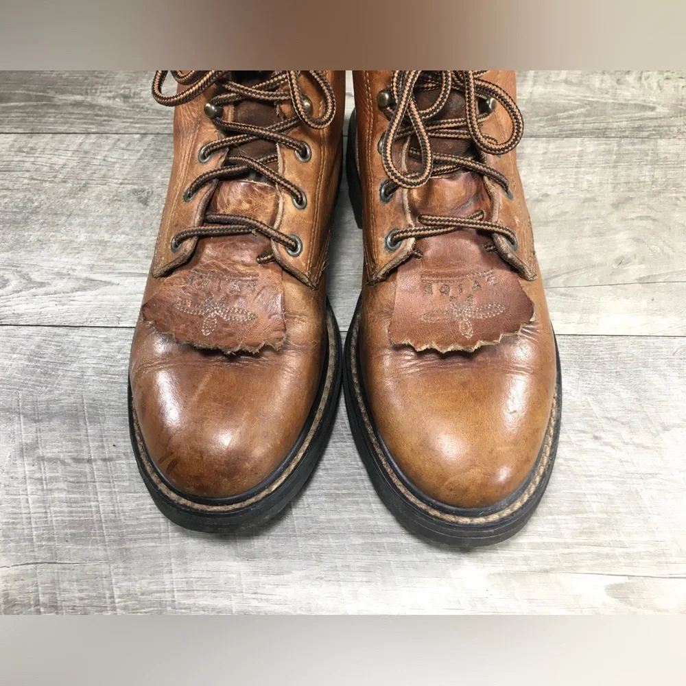 Ariat Women’s Cascade ATS Lace Up Work Boots Roper Kiltie 31080 Vintage Size 7.5 - Picture 5 of 11